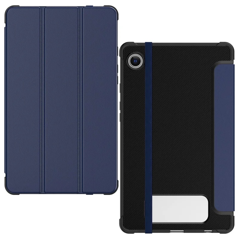 For Samsung Galaxy Tab A9 (SM-X110-X115) Leather Tablet Case Stand Cover with Auto Wake / Sleep - Navy Blue
