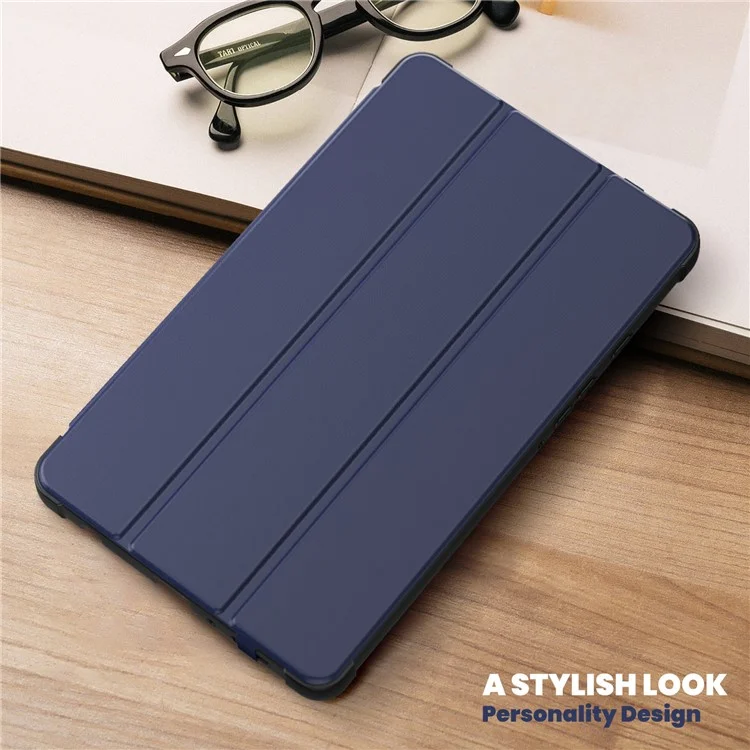 For Samsung Galaxy Tab A9 (SM-X110-X115) Leather Tablet Case Stand Cover with Auto Wake / Sleep - Navy Blue
