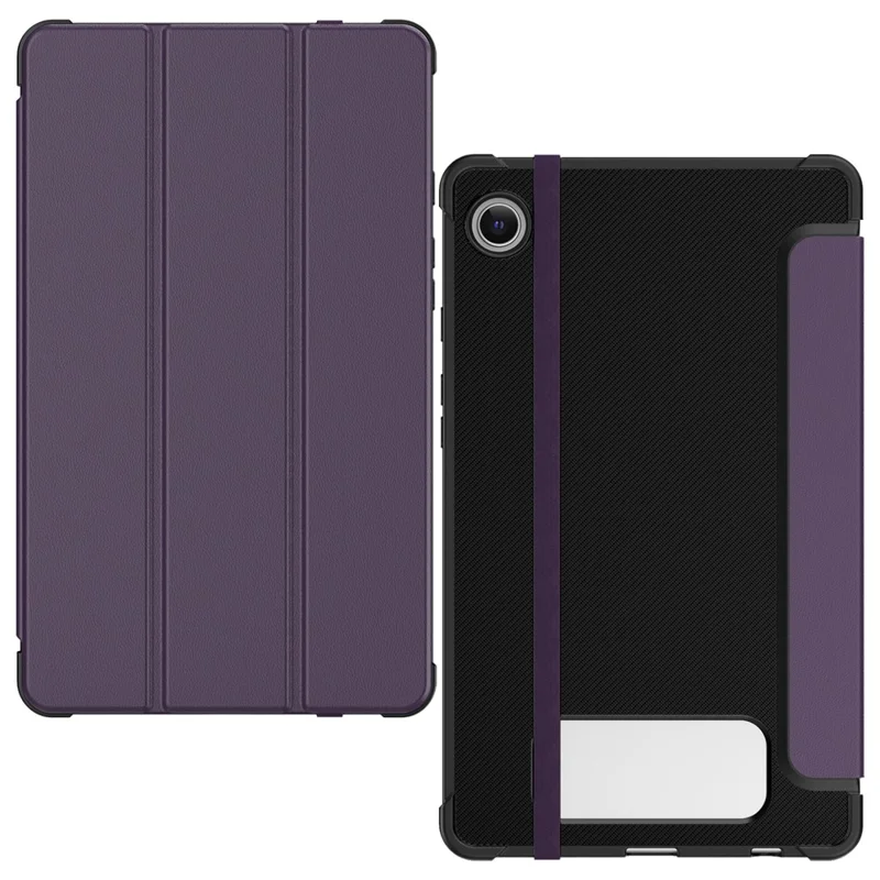 For Samsung Galaxy Tab A9 (SM-X110-X115) Leather Tablet Case Stand Cover with Auto Wake / Sleep - Purple