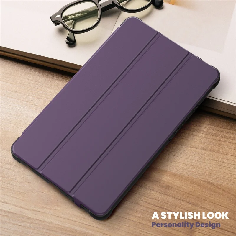 For Samsung Galaxy Tab A9 (SM-X110-X115) Leather Tablet Case Stand Cover with Auto Wake / Sleep - Purple