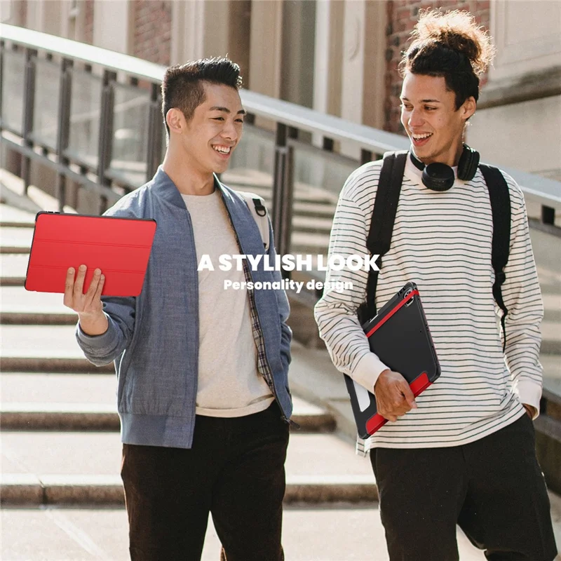 For iPad Pro 12.9 (2022) / (2021) / (2020) / (2018) Leather Case Dual Mode Stand Smart Tablet Cover - Red