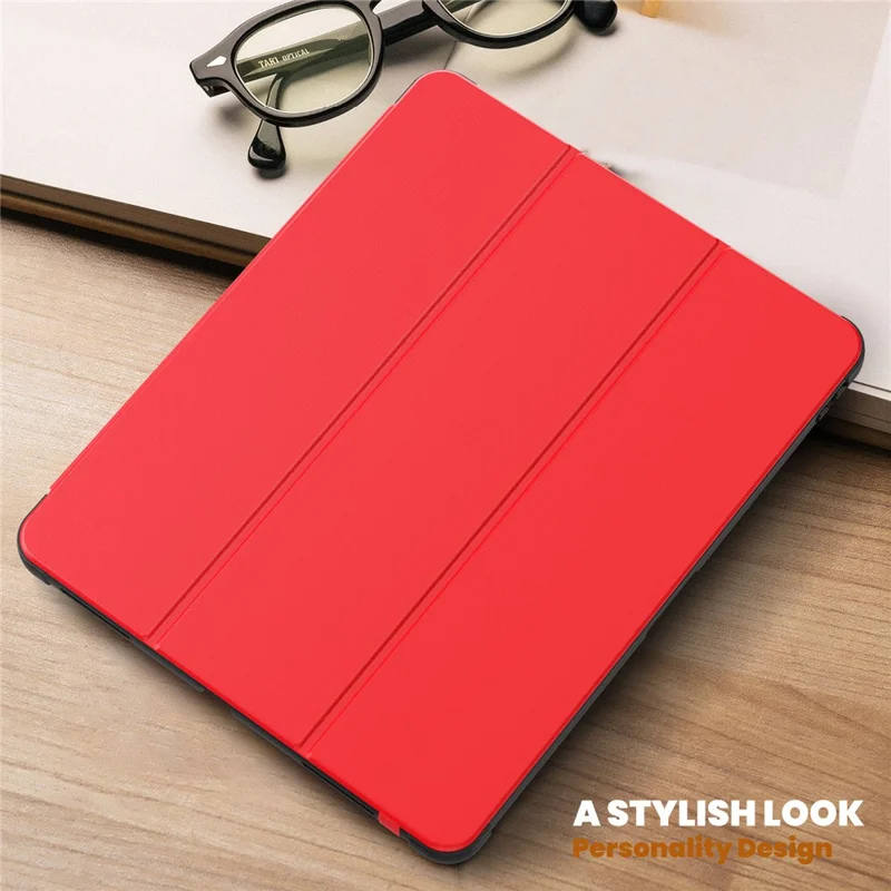 For iPad Pro 12.9 (2022) / (2021) / (2020) / (2018) Leather Case Dual Mode Stand Smart Tablet Cover - Red
