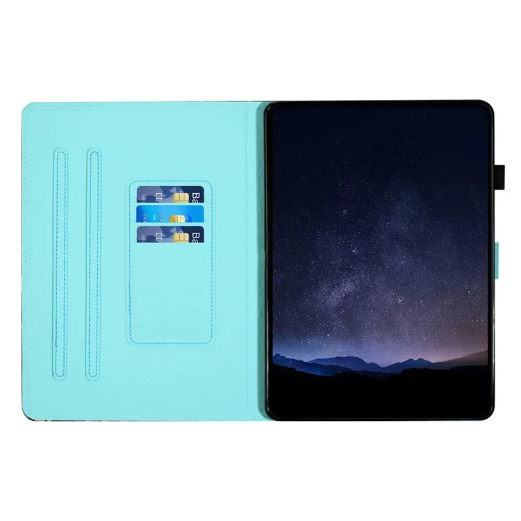For Amazon Kindle Paperwhite 5 (2021) Case Pattern Printing PU Leather Stand Cover with Card Slots - Tiger
