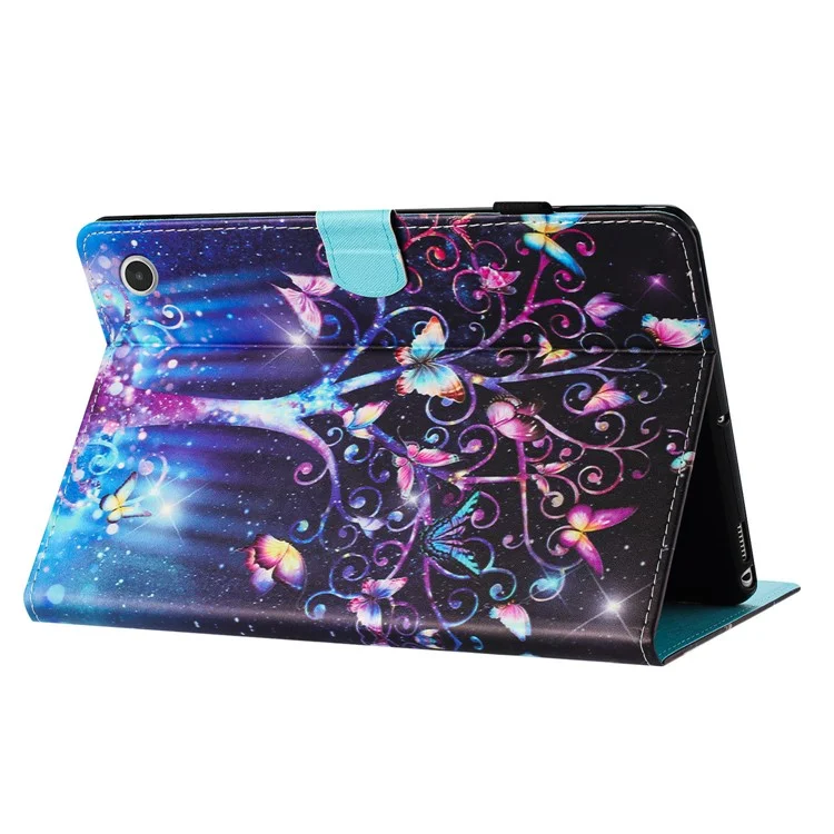 Para Case do Amazon Fire Max 11 (2023) Suporte para Cartão Padrão de Impressão de Couro PU - Borboleta Meteoro