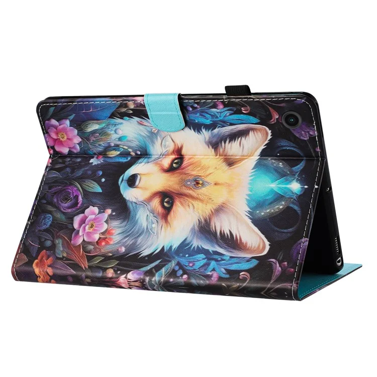 Pour Lenovo Tab M10 Plus (3e génération) / Xiaoxin Pad 2022 de 10,6 pouces Étui en cuir PU Étui de support pour tablette avec fentes pour cartes - Fox