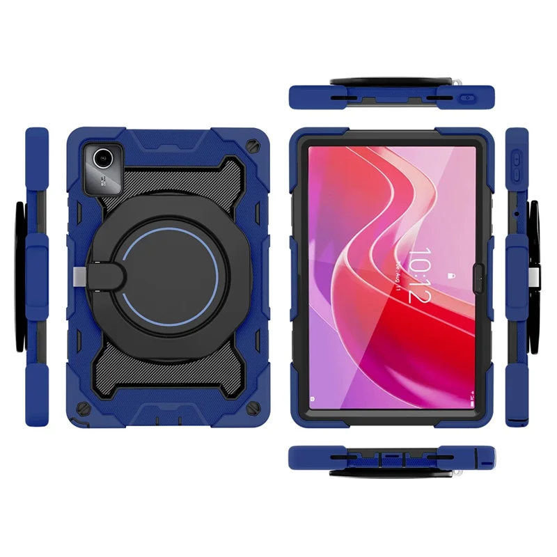 For Lenovo Tab M11 / Tab K11   Tablet Case PC+Silicone Cover with Kickstand - Navy Blue