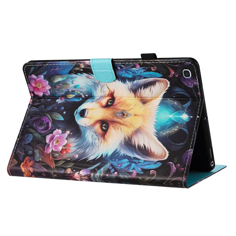 For Samsung Galaxy Tab A7 Lite 8.7-inch T220 Anti-drop PU Leather Case Tablet Cover with Card Slots - Fox