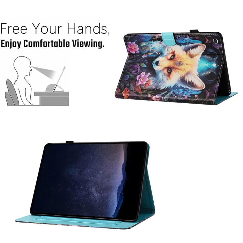 For Samsung Galaxy Tab A7 Lite 8.7-inch T220 Anti-drop PU Leather Case Tablet Cover with Card Slots - Fox