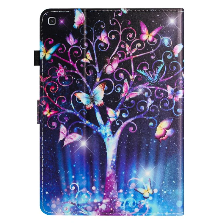For Samsung Galaxy Tab S6 Lite (2024) / (2022) / (2020) P610 Case Stylish Pattern Leather Stand Cover with Card Slots - Meteor Butterfly