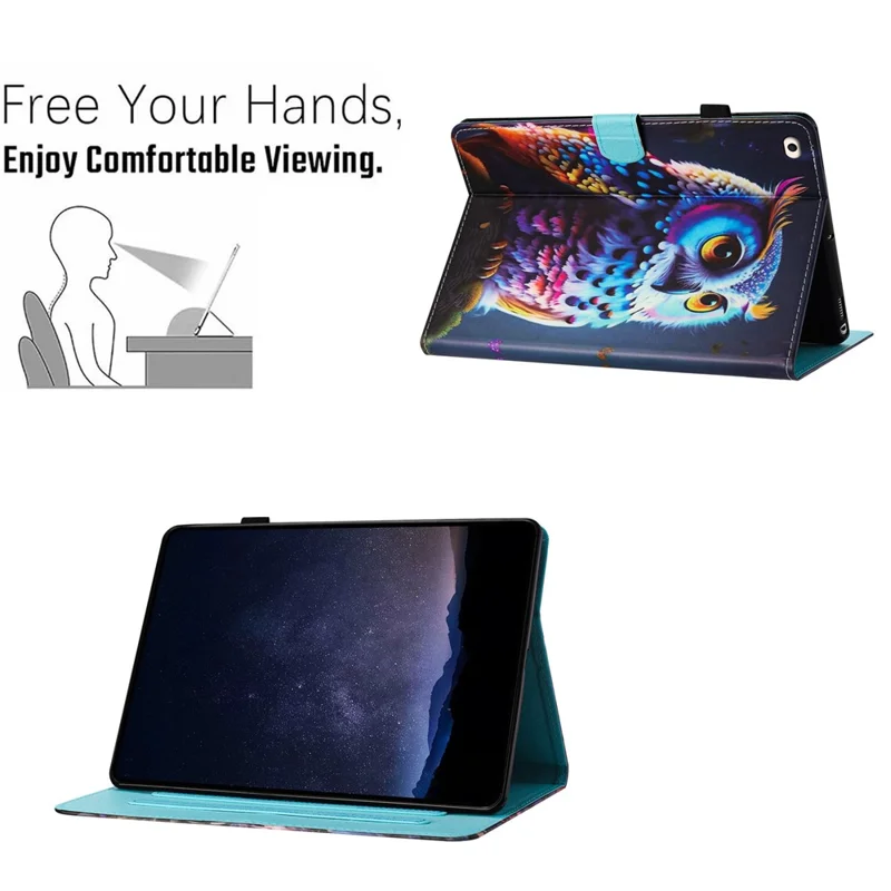 For iPad Mini / Mini 2 / Mini 3 / Mini 4 / Mini (2019) 7.9 inch Wholesale Tablet Case with Card Slot, Stand - Owl