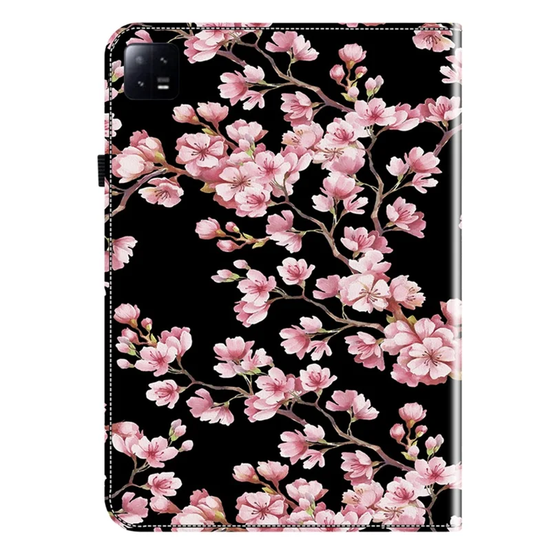 For Xiaomi Pad 6 / Pad 6 Pro Case Pattern Printing Leather Stand Tablet Cover with Card Slots - Plum Blossom