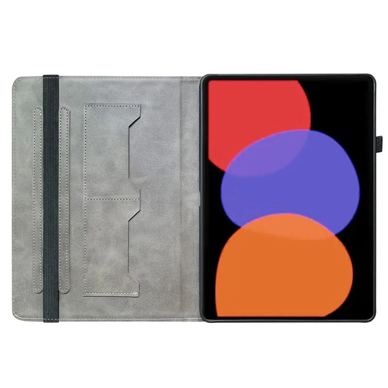 For Xiaomi Pad 6 / Pad 6 Pro Case Pattern Printing Leather Stand Tablet Cover with Card Slots - Purple Peony