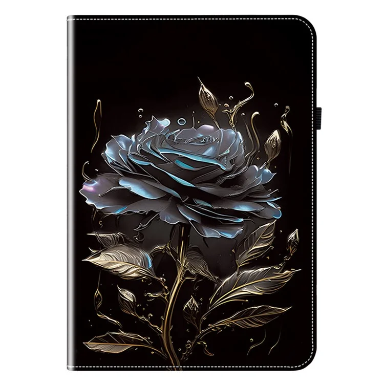Funda para Lenovo Tab P11 TB-J606F, de piel sintética con estampado, con soporte - Negro Rosa