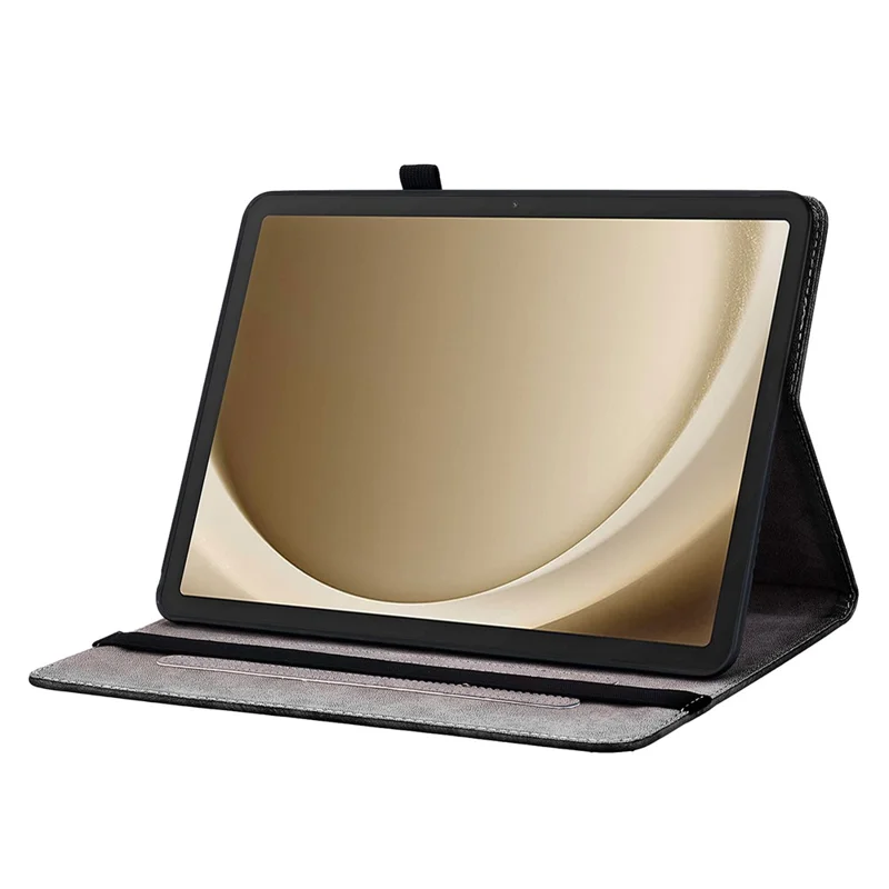 Stand Case for Samsung Galaxy Tab A9+ Pattern Print PU Leather Tablet Cover - Plum Blossom