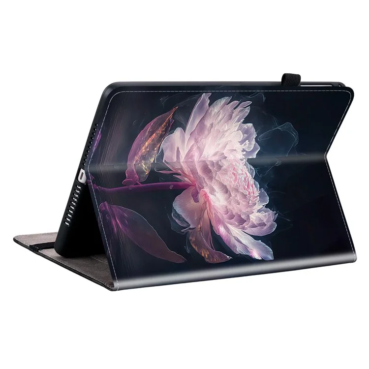 Für Amazon Kindle Paperwhite 5 (2021) Case Pattern PU Leder Stand Kartensteckplätze Schutzhülle - Purple Peony