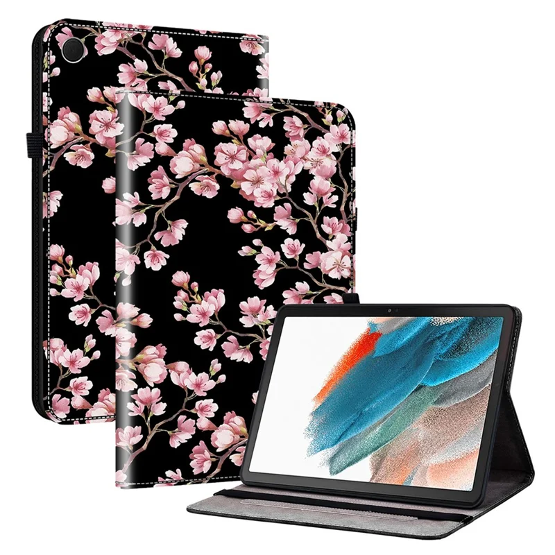 For Samsung Galaxy Tab A8 10.5 (2021) / (2022) Case Card Holder Full Cover Leather Tablet Protector - Plum Blossom