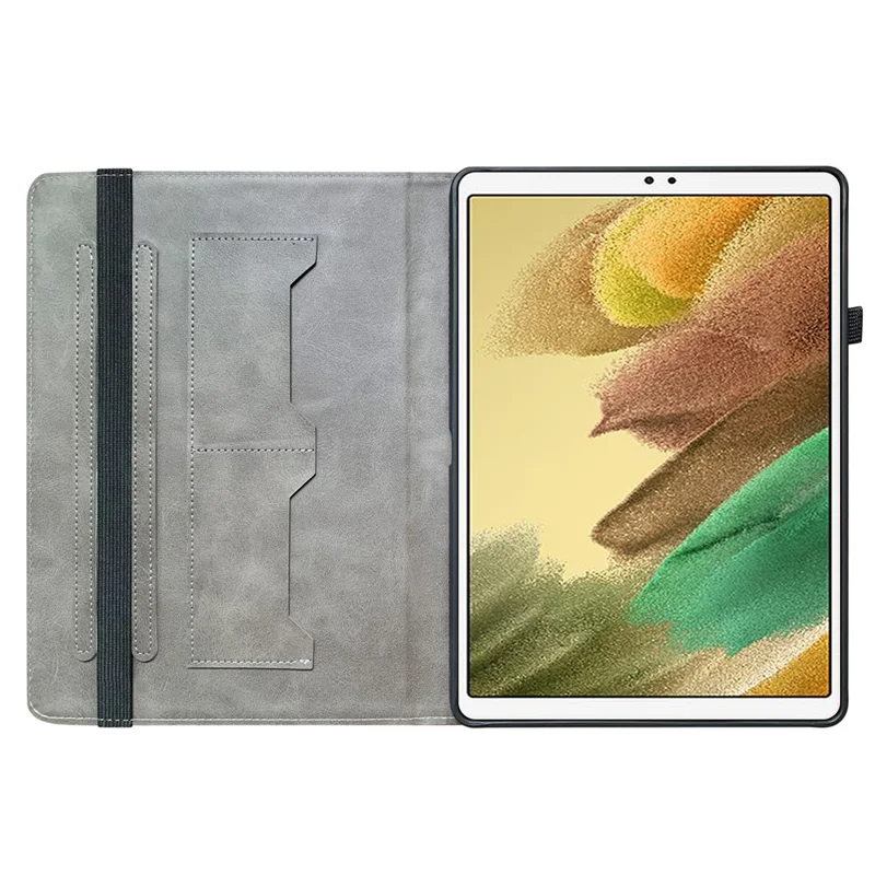 Stand Case for Samsung Galaxy Tab A7 Lite 8.7-inch Tablet Cover Pattern Print PU Leather - Purple Peony