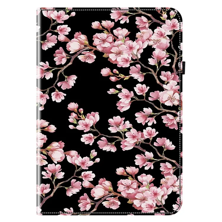 Para Samsung Galaxy Tab S10+ / S9+ / Tab S9 FE+ Capa Flip Pattern Printing Card Holder Tablet Shell - Flor de Ameixa