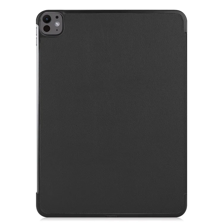 Étui pour iPad Pro 13 (2024) Réveil/Veille automatique Étui de support à trois volets en cuir pour tablette - Noir