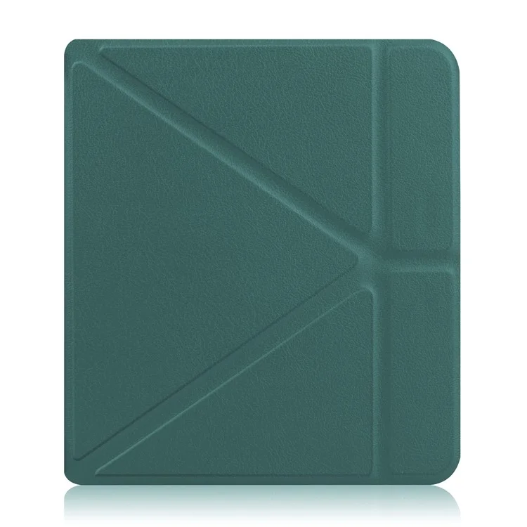 Stand Case for Kobo Libra Colour eReaders PU Leather Sleeve Cover with Auto Wake / Sleep - Blackish Green