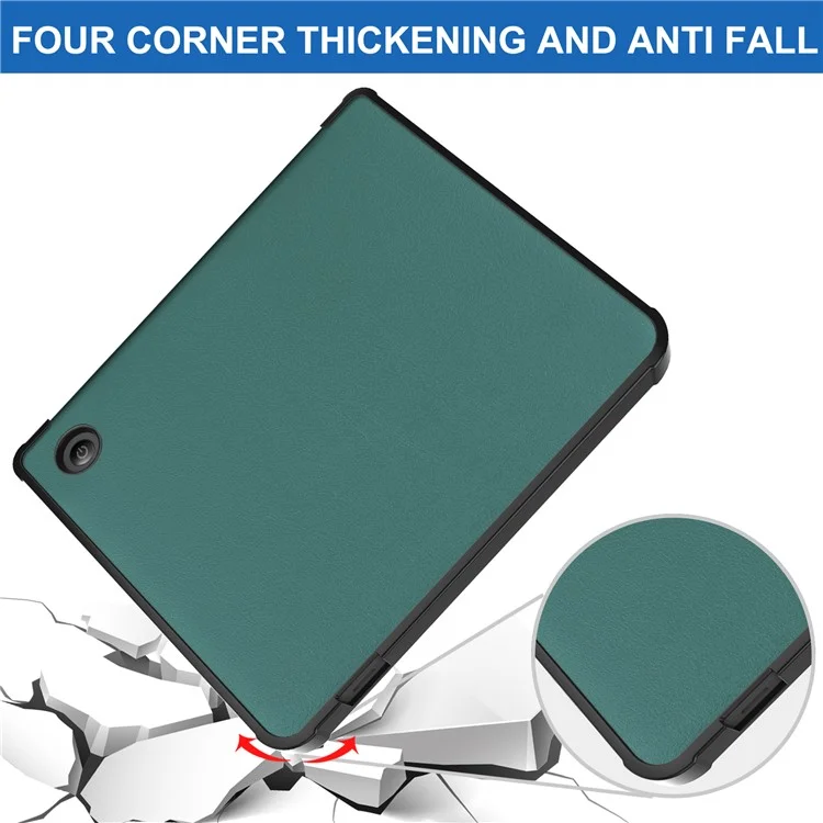 Stand Case for Kobo Libra Colour eReaders PU Leather Sleeve Cover with Auto Wake / Sleep - Blackish Green