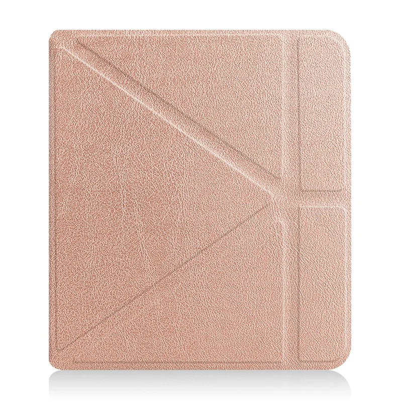 Stand Case for Kobo Libra Colour eReaders PU Leather Sleeve Cover with Auto Wake / Sleep - Rose Gold