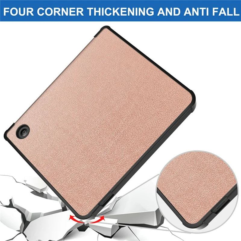 Stand Case for Kobo Libra Colour eReaders PU Leather Sleeve Cover with Auto Wake / Sleep - Rose Gold