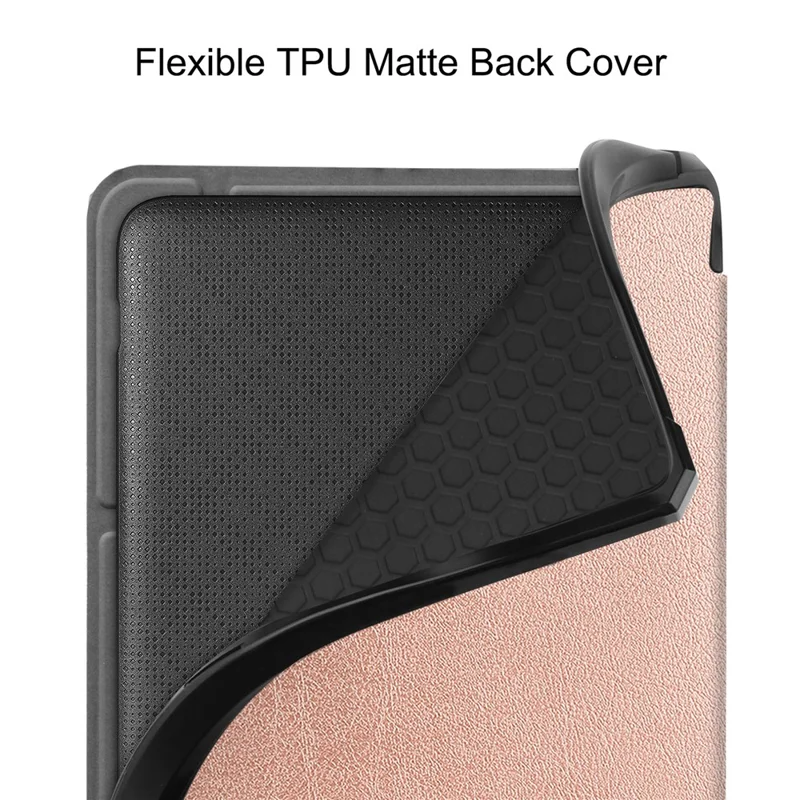 Stand Case for Kobo Libra Colour eReaders PU Leather Sleeve Cover with Auto Wake / Sleep - Rose Gold