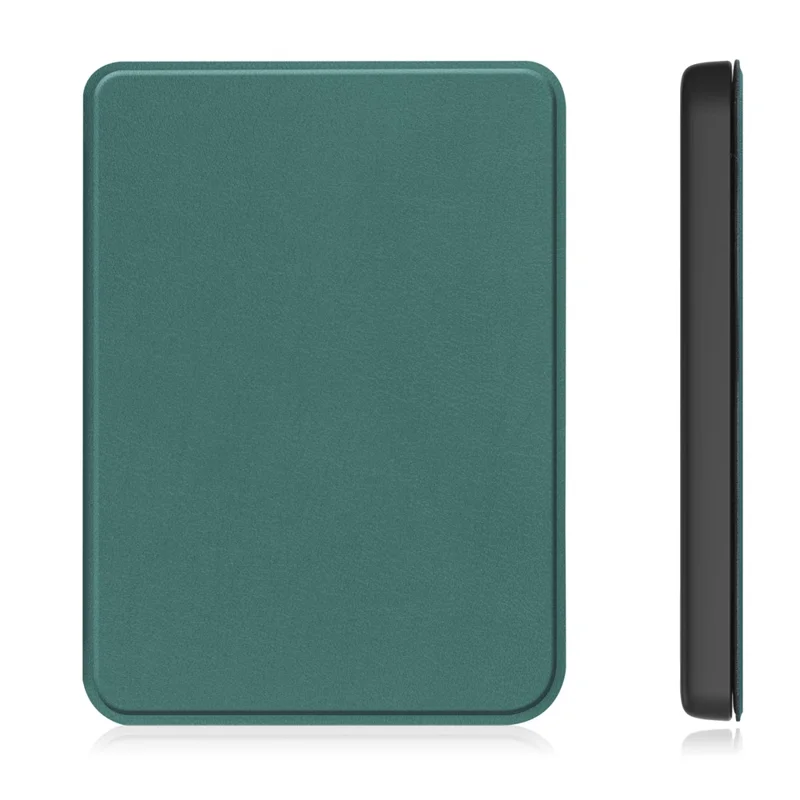 Для Kobo Clara Colour / Clara BW PU кожаный чехол Smart Wake / Sleep Cover Ereader Protective Case - Blackish Green