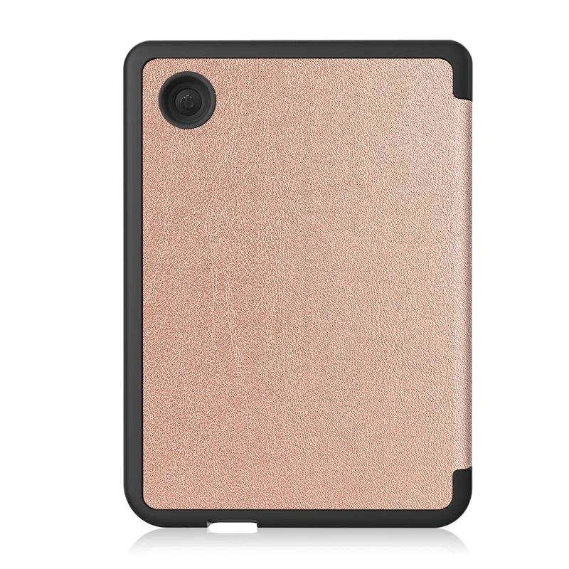 For Kobo Clara Colour / Clara BW PU Leather Sleeve Smart Wake  /  Sleep Cover Ereader Protective Case - Rose Gold