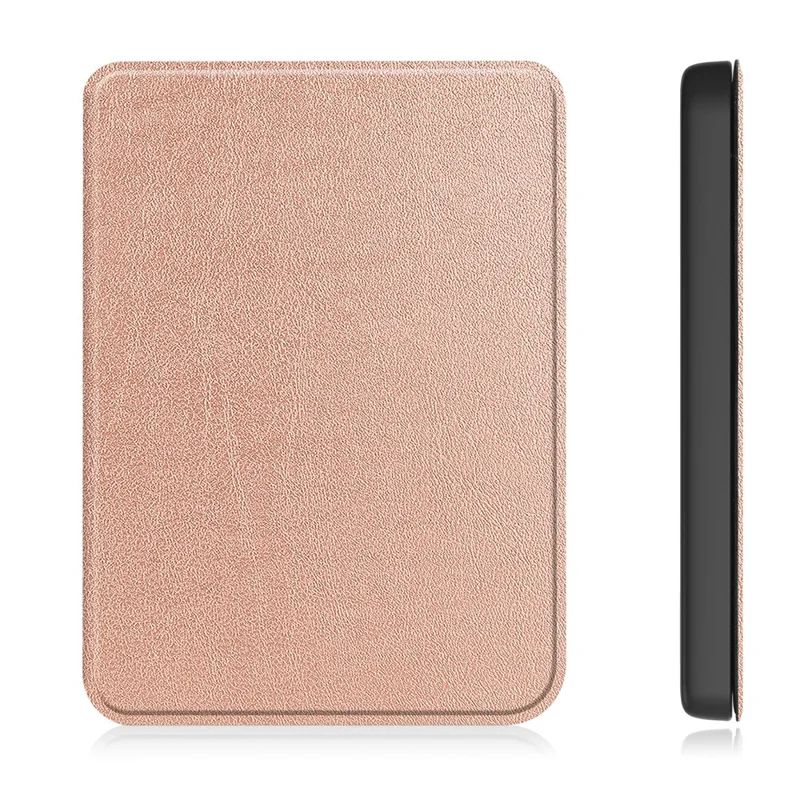 For Kobo Clara Colour / Clara BW PU Leather Sleeve Smart Wake  /  Sleep Cover Ereader Protective Case - Rose Gold