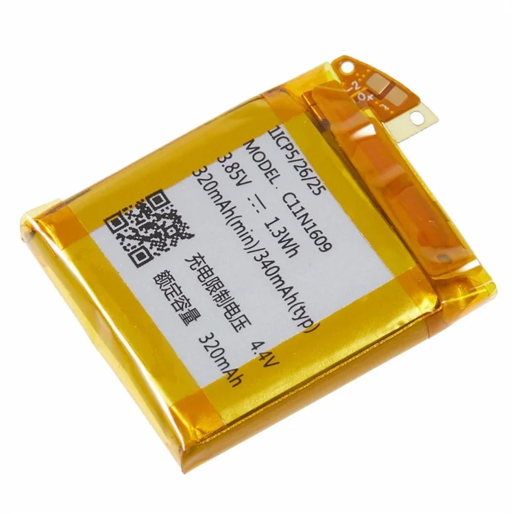 For Asus Zenwatch 3 WI503Q 3.85V 340mAh  Li-Ion Polymer Battery Assembly Part (Encode: C11N1609) (Without Logo)