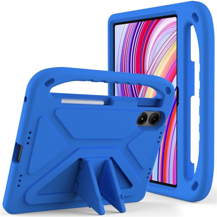 For Xiaomi Redmi Pad Pro / Redmi Pad Pro 5G / Poco Pad EVA Case Hand Grip Kickstand Tablet Cover Wholesale - Blue