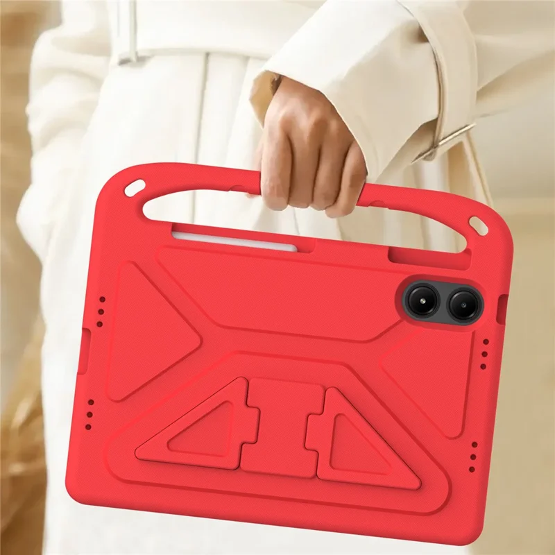For Xiaomi Redmi Pad Pro / Redmi Pad Pro 5G / Poco Pad EVA Case Hand Grip Kickstand Tablet Cover   - Red