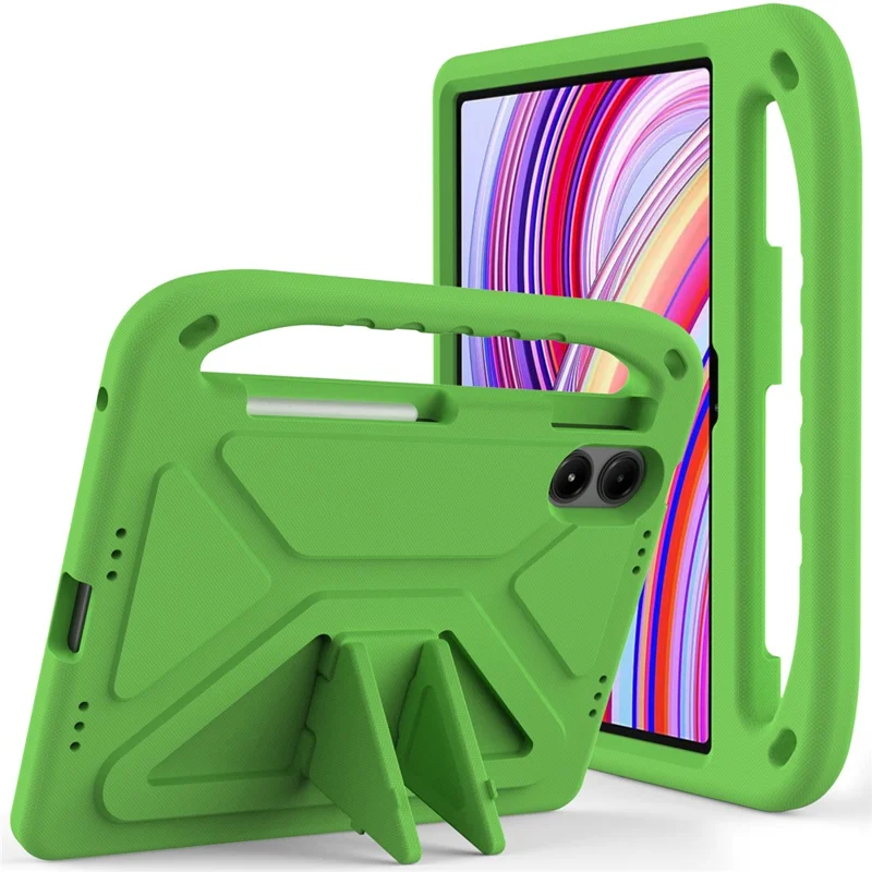 For Xiaomi Redmi Pad Pro / Redmi Pad Pro 5G / Poco Pad EVA Case Hand Grip Kickstand Tablet Cover   - Green