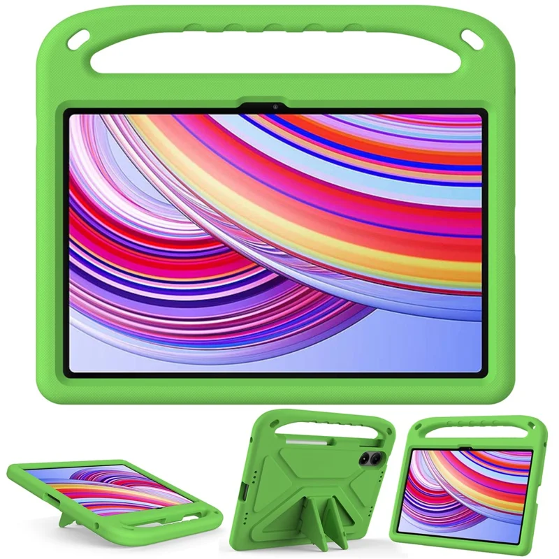 For Xiaomi Redmi Pad Pro / Redmi Pad Pro 5G / Poco Pad EVA Case Hand Grip Kickstand Tablet Cover   - Green