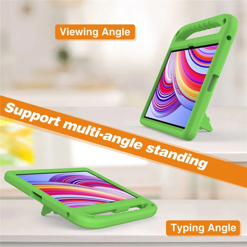 For Xiaomi Redmi Pad Pro / Redmi Pad Pro 5G / Poco Pad EVA Case Hand Grip Kickstand Tablet Cover   - Green