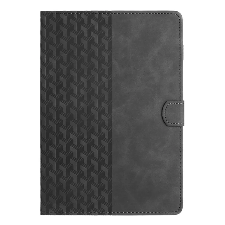 For Samsung Galaxy Tab A7 10.4 (2020) T500 / (2022) Tablet Cover Imprinted PU Leather Card Slot Case - Black