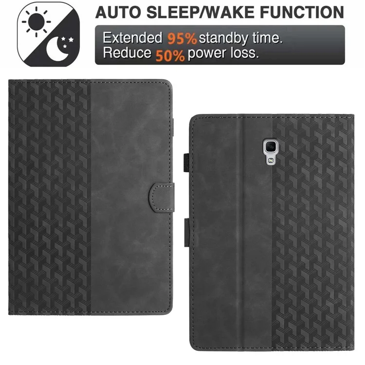 For Samsung Galaxy Tab A 10.5 (2018) T590 Protection Cover Card Holder PU Leather Tablet Case - Black