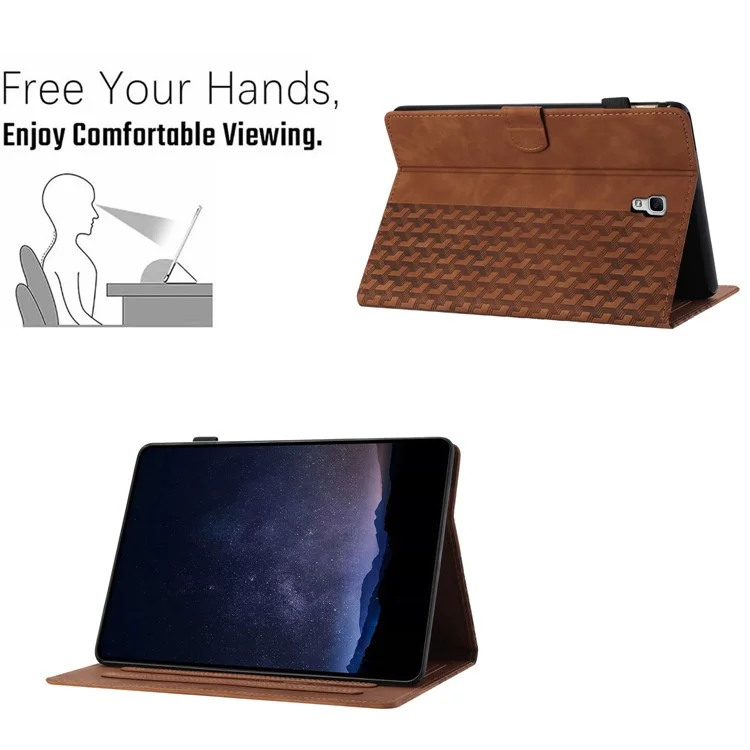 Para Samsung Galaxy Tab A 10.5 (2018) T590 Funda Protectora Titular de Tarjeta Cuero PU Estuche Tablet - Marrón