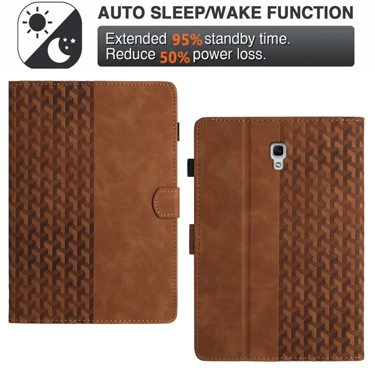 Para Samsung Galaxy Tab A 10.5 (2018) T590 Funda Protectora Titular de Tarjeta Cuero PU Estuche Tablet - Marrón