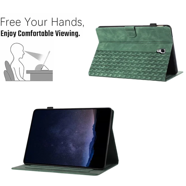 For Samsung Galaxy Tab A 10.5 (2018) T590 Protection Cover Card Holder PU Leather Tablet Case - Green