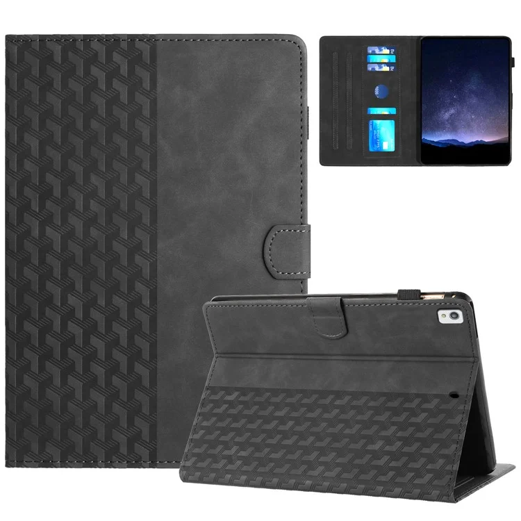 Pour iPad 10.2 (2021) (2019) (2020) / Pro 10.5 pouces (2017) / Air 10.5 pouces (2019) Blocs de construction imprimés Flip Cover - Noir