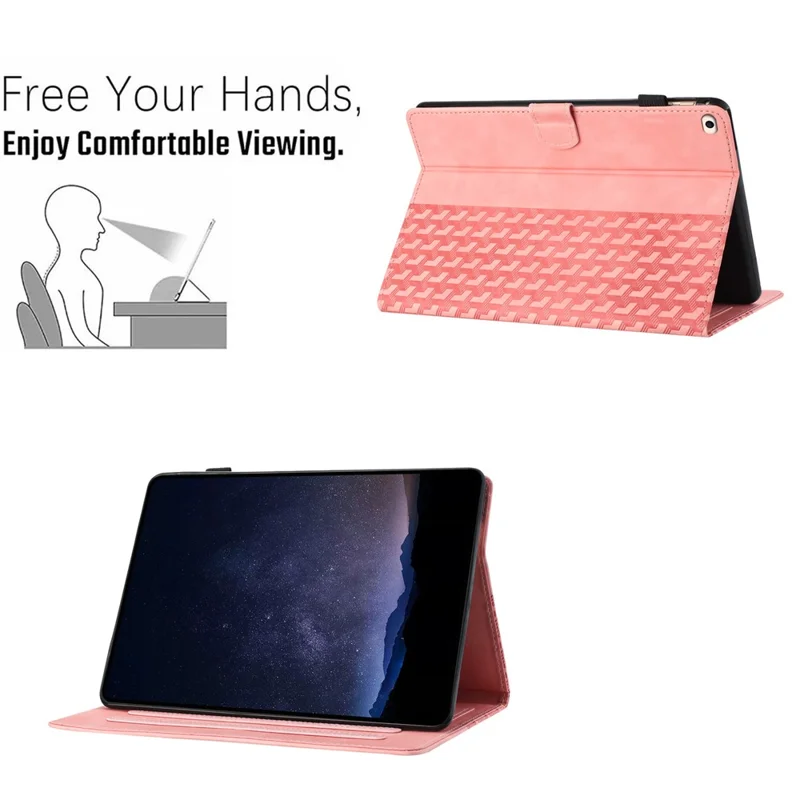 Leather Case for iPad mini / mini 2 / mini 3 / mini 4 / mini (2019) 7.9 inch Building Blocks Imprinted Tablet Cover - Pink