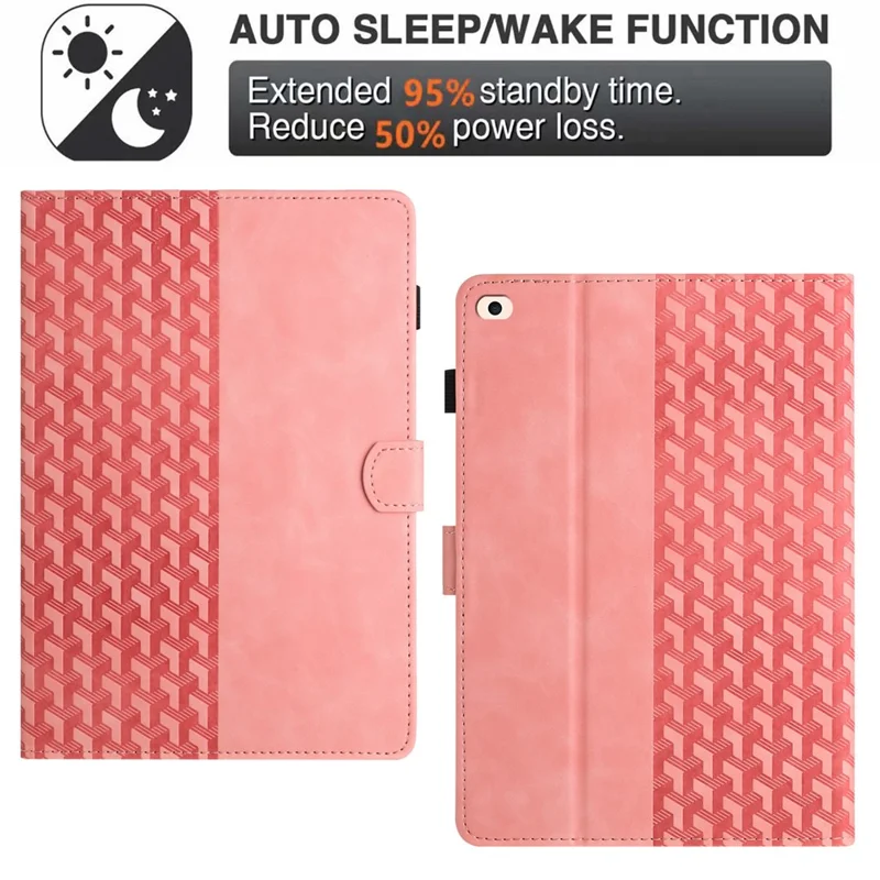 Leather Case for iPad mini / mini 2 / mini 3 / mini 4 / mini (2019) 7.9 inch Building Blocks Imprinted Tablet Cover - Pink