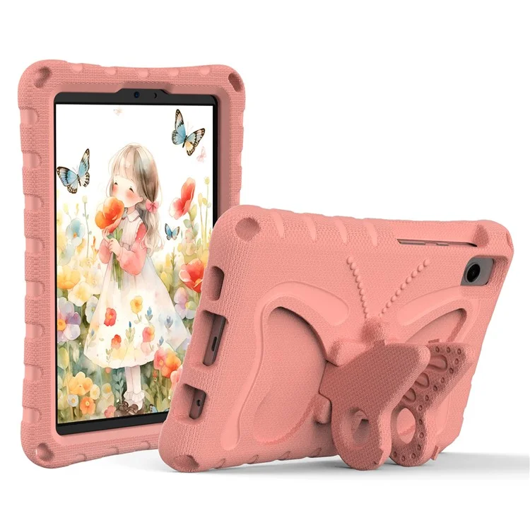 Étui EVA pour Samsung Galaxy Tab A7 Lite 8,7 pouces / Tab A 8,0 (2019) SM-T290 (Wi-Fi) / SM-T295 (LTE) / Tab A9 avec support et dragonne - Rose pâle