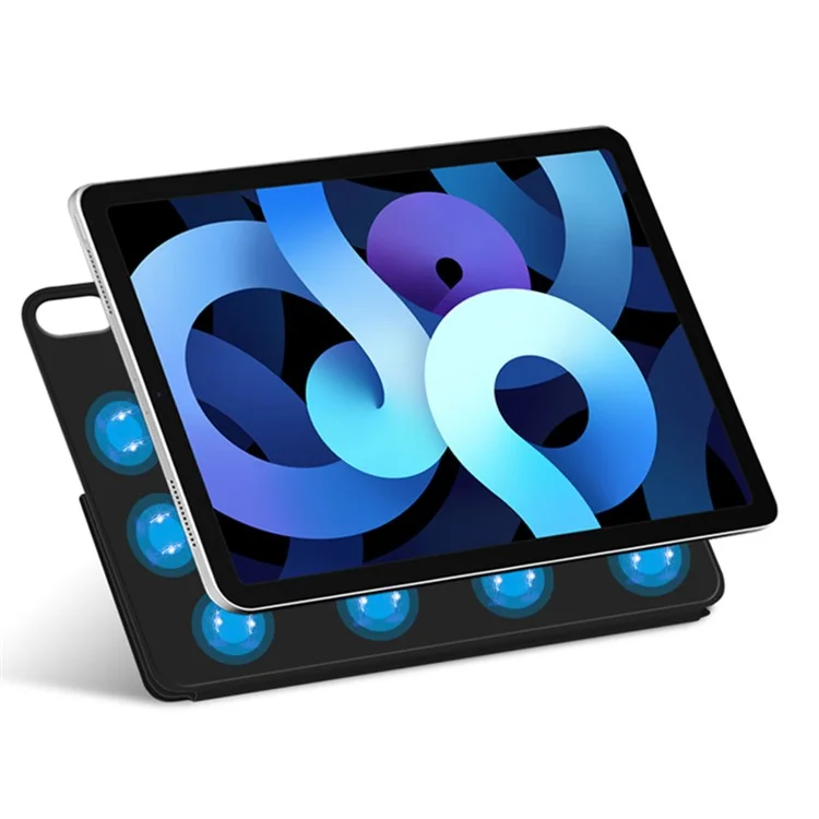 For iPad Air 11 (2025) / (2024) / Air (2022) / (2020) / Pro 11 (2022) / (2021) / (2020) / (2018) Case Magnetic PU Leather Tablet Stand Cover - Black