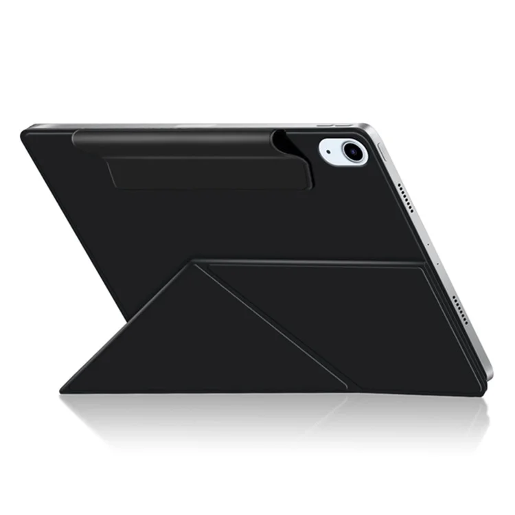 Para el iPad Air 13 (2024) Funda para Tablet Magnética de Piel de PU+PC V-fold Stand Shell - Negro