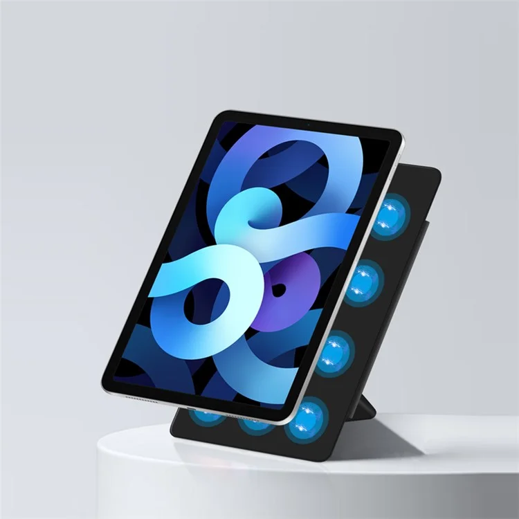 Para el iPad Air 13 (2024) Funda para Tablet Magnética de Piel de PU+PC V-fold Stand Shell - Negro