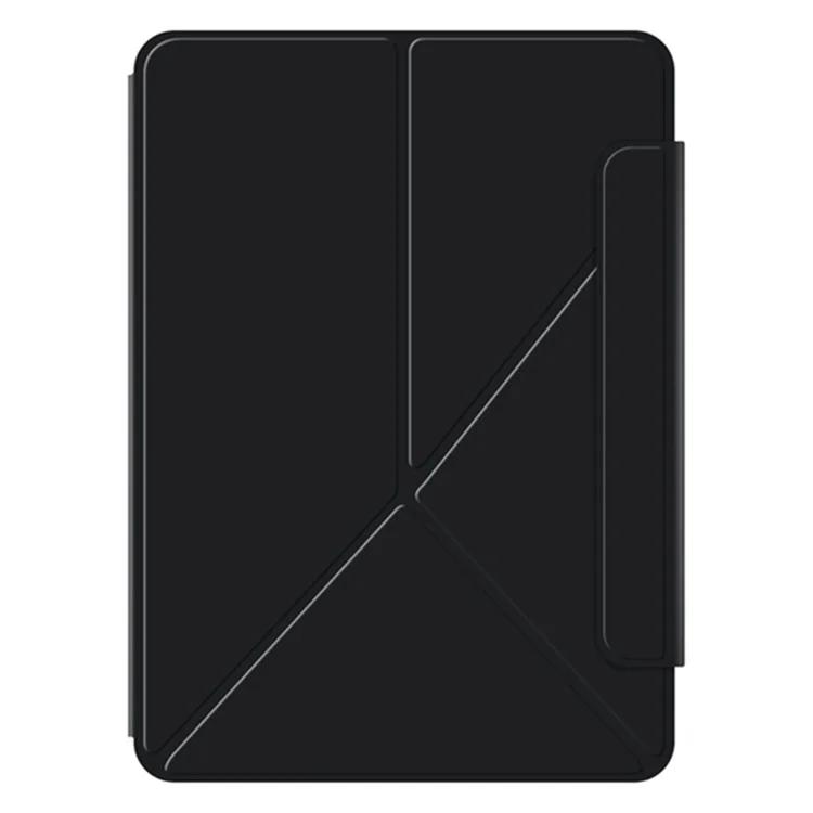 Para el iPad Air 13 (2024) Funda para Tablet Magnética de Piel de PU+PC V-fold Stand Shell - Negro